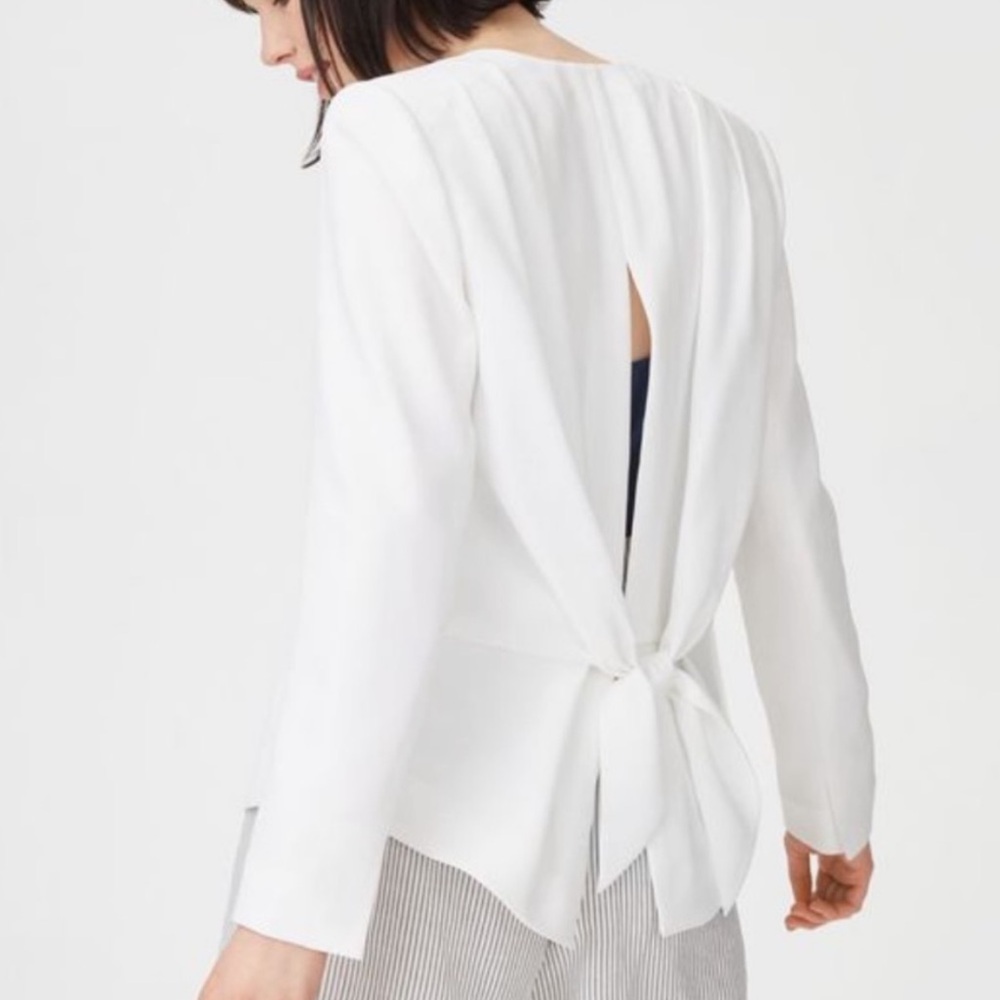 Club Monaco Ursula Blazer In Blanc De Blanc